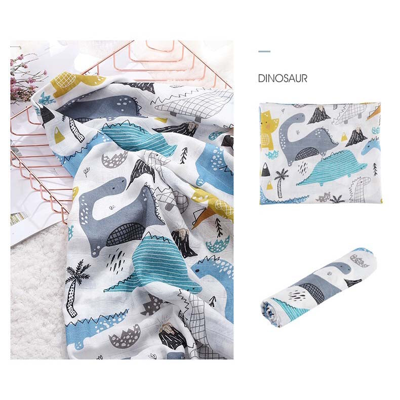New Born Baby Bamboo Cotton Swaddle Muslin Blanket - Little Kooma