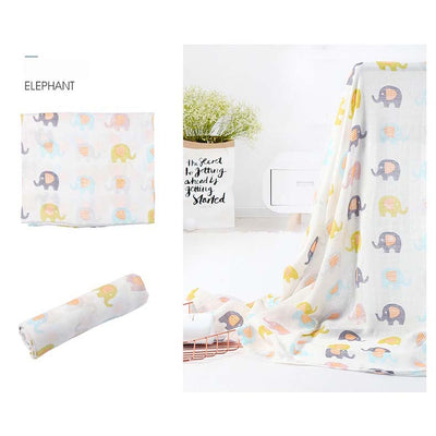 New Born Baby Bamboo Cotton Swaddle Muslin Blanket - Little Kooma