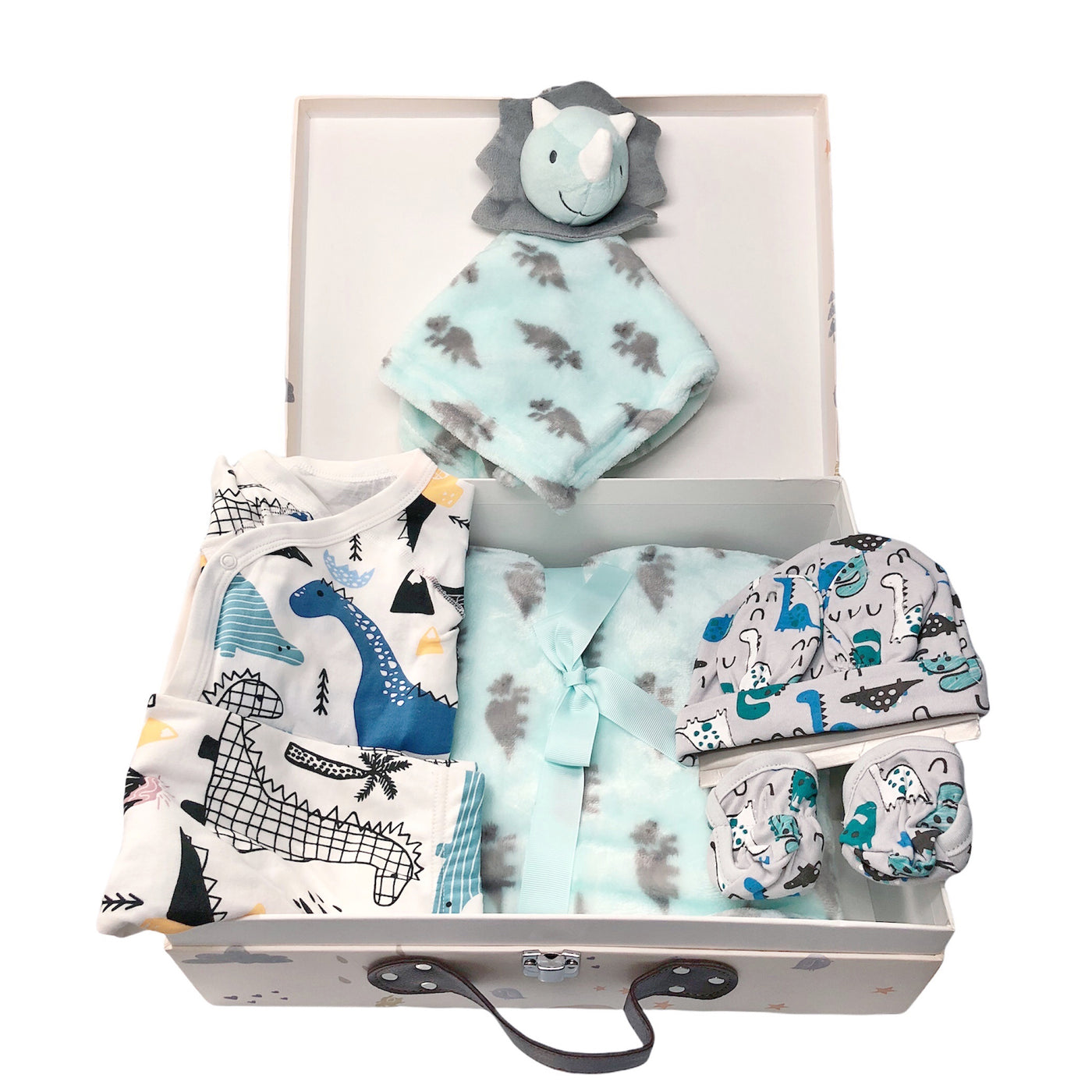 New Born Baby Boy LED Light Gift Box 7 Pcs Dinosaur Set - Little Kooma
