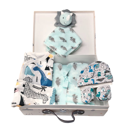 New Born Baby Boy LED Light Gift Box 7 Pcs Dinosaur Set - Little Kooma