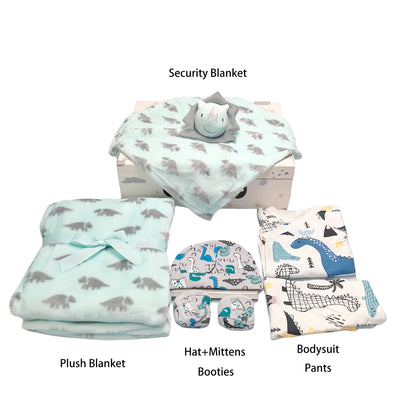 New Born Baby Boy LED Light Gift Box 7 Pcs Dinosaur Set - Little Kooma