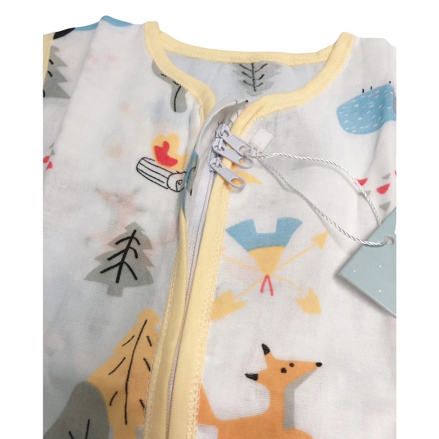 Baby Wearable Muslin Blanket Sleeveless Sleeping Bag 3-Way Zipper Yellow - Little Kooma