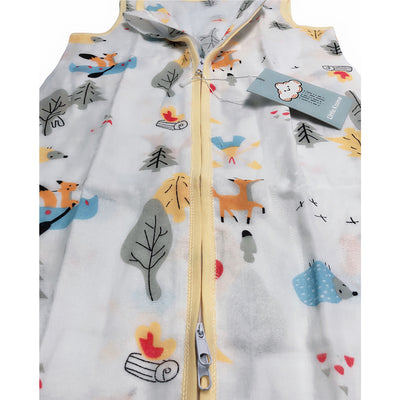 Baby Wearable Muslin Blanket Sleeveless Sleeping Bag 3-Way Zipper Yellow - Little Kooma