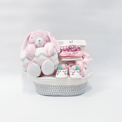 New Born Baby Girl LED Light Diaper Layette Toy Blanket Bunny Deer Flamingo Unicorn Gift Hamper - Little Kooma