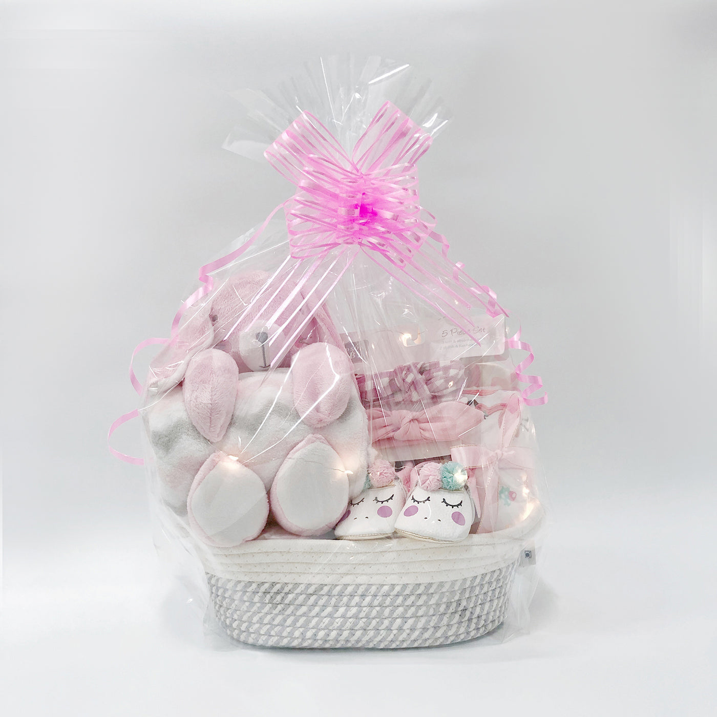New Born Baby Girl LED Light Diaper Layette Toy Blanket Bunny Deer Flamingo Unicorn Gift Hamper - Little Kooma