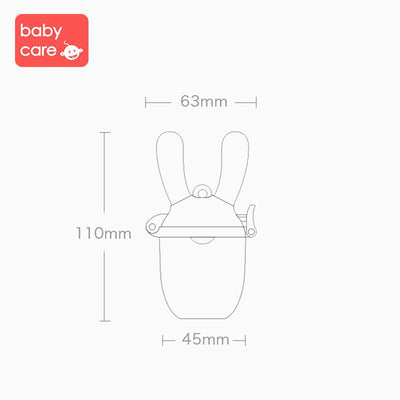 Babycare Baby Food Feeder Feeding Fruit Vegetable Bite Pacifier with 3 Nipple Replacement - Little Kooma