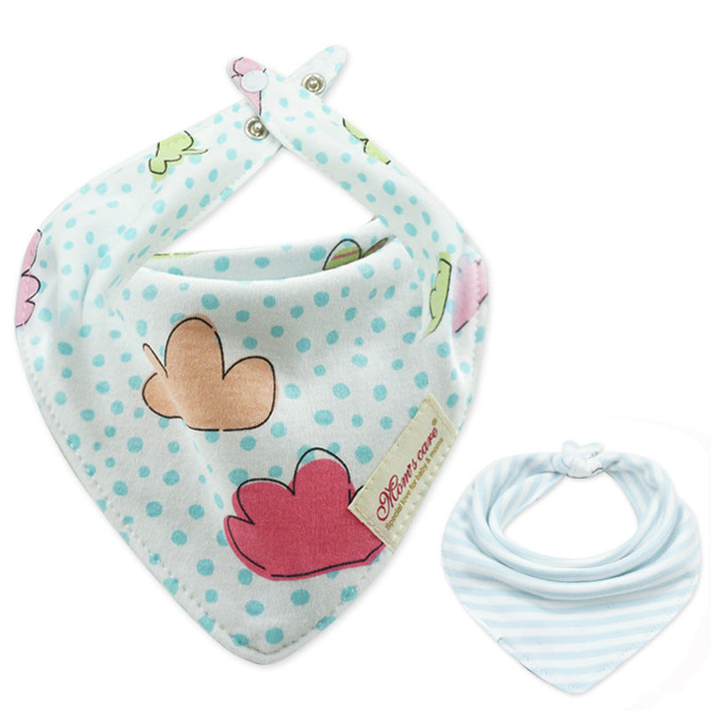 Baby Girl Double-Sided Cotton Bib - Little Kooma