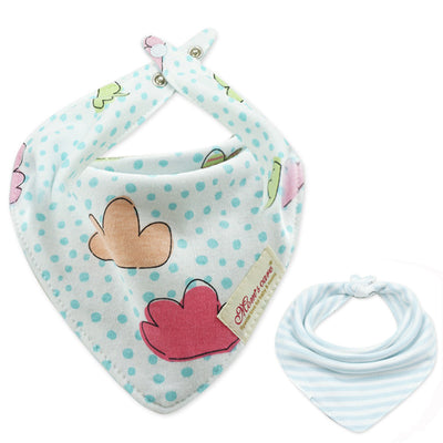 Baby Girl Double-Sided Cotton Bib - Little Kooma