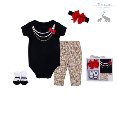 Little Treasure New Born Baby Clothing Gift Set 4Pcs 77006 - 1116 - Little Kooma