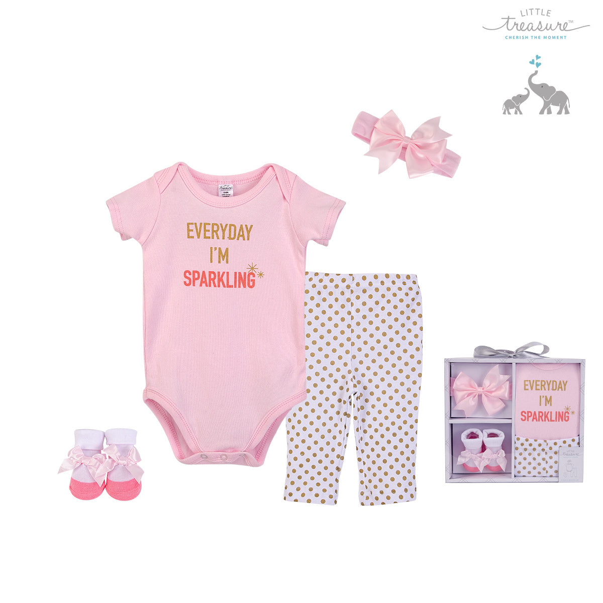 Little Treasure New Born Baby Clothing Gift Set 4Pcs 77007 - 0528 - Little Kooma