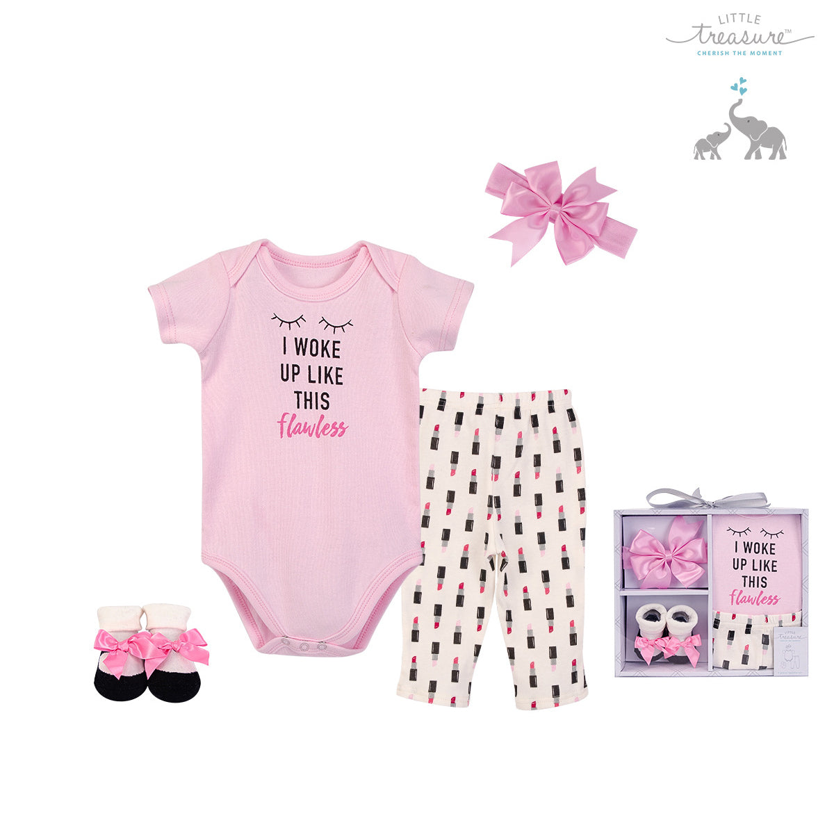 Little Treasure New Born Baby Clothing Gift Set 4Pcs 77008 - 0528 - Little Kooma