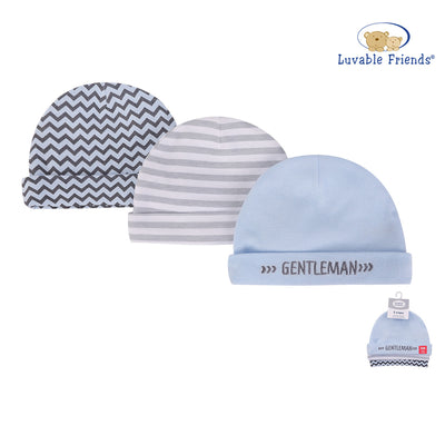 Luvable Friends Baby Hats 3 Pack 34726 - 0528 - Little Kooma