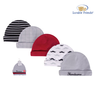 Luvable Friends Baby Hats 5 Pack 34728 - 0528 - Little Kooma
