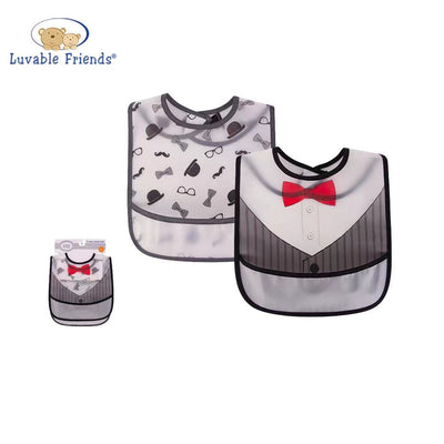 Luvable Friends Peva Waterproof Bibs 2 Pcs Pack 01097 Handsome - Little Kooma