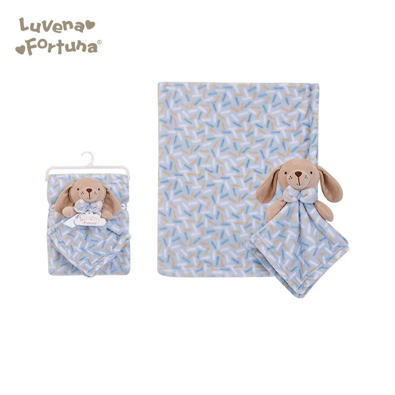 Luvena Fortuna Plush Blanket n Security Blanket R18036 - 0528 - Little Kooma