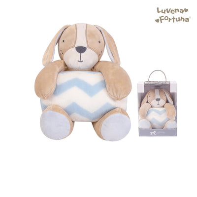 Luvena Fortuna Plush Toy n Blanket Set Little Puppy 17817 - Little Kooma