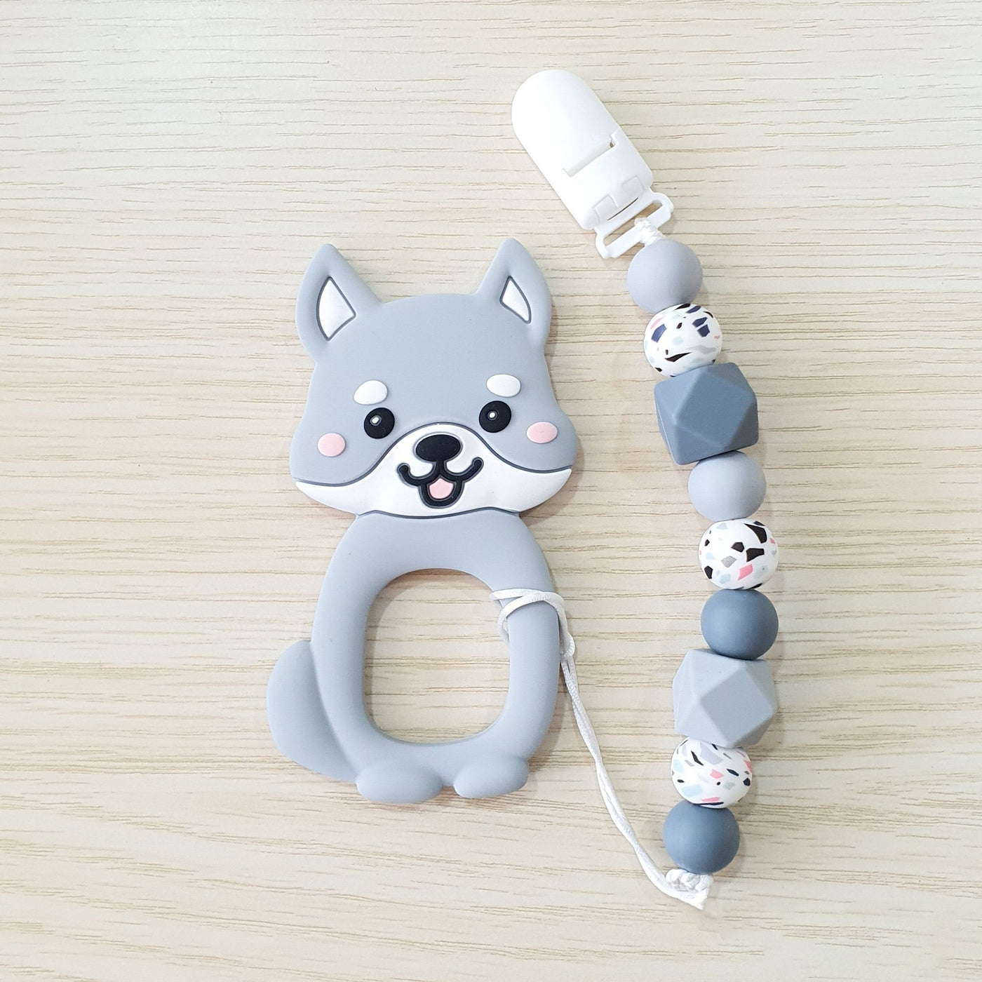 Cutie Shiba Baby Silicone Teether Set - Little Kooma