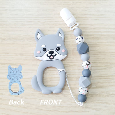 Cutie Shiba Baby Silicone Teether Set - Little Kooma