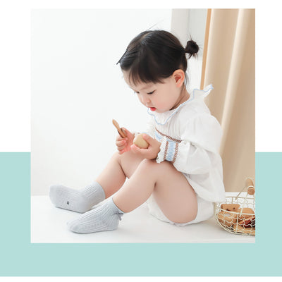 Baby Kids Girl Solid Color Bowtie Ankle Socks - Little Kooma