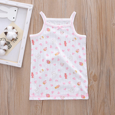 Baby Kid Girls Net Cotton Camisole Vest Bunny 3 Pack - Little Kooma