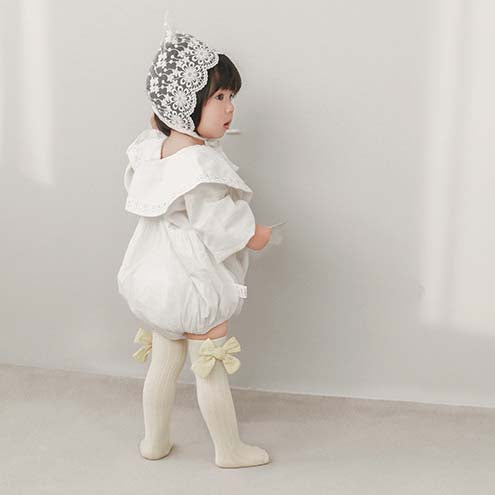 Baby Kid Girls Knee Bowtie Socks - Little Kooma