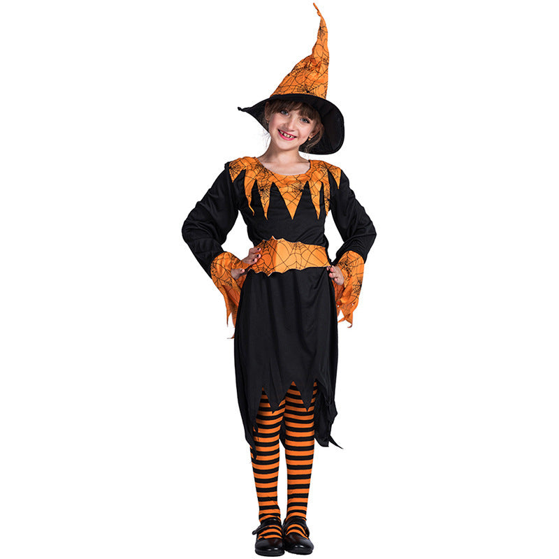 Kids Halloween Costume Pumpkin Witch FT20238 - Little Kooma