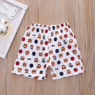Baby Kid Boys Net Cotton Shorts Bears 3 Pack - Little Kooma