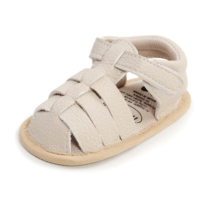 Baby Boy Girl Anti-slip PU Leather Sandals Magic Tape - Little Kooma