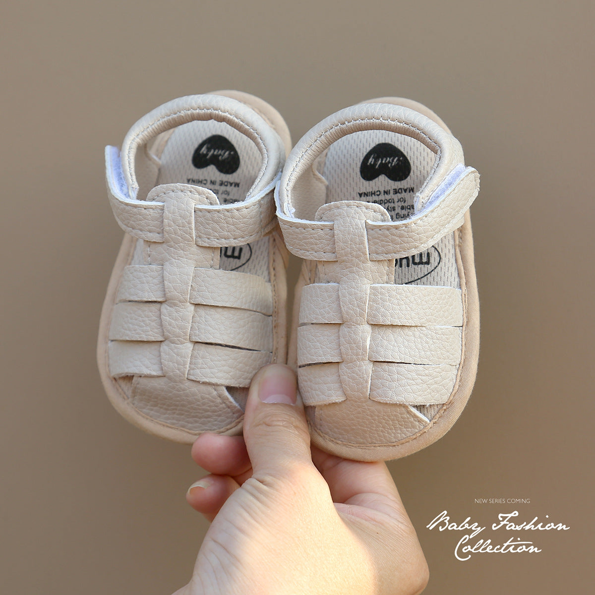Baby Boy Girl Anti-slip PU Leather Sandals Magic Tape - Little Kooma