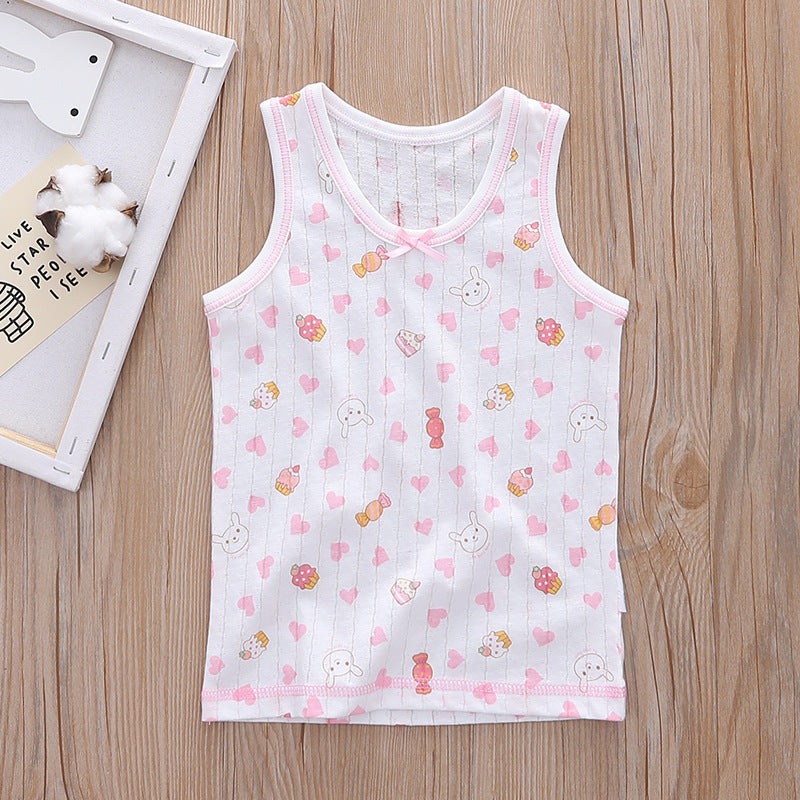 Baby Kid Girls Net Cotton Vest Bunny 3 Pack - Little Kooma
