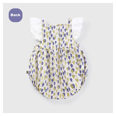 Baby Girl Ruffled Sleeves Water Drops Bodysuit - Little Kooma