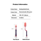 Baby Silicone Bottle Brush Teat Nipple Brush Straw Brush 3 In 1 Set - Little Kooma