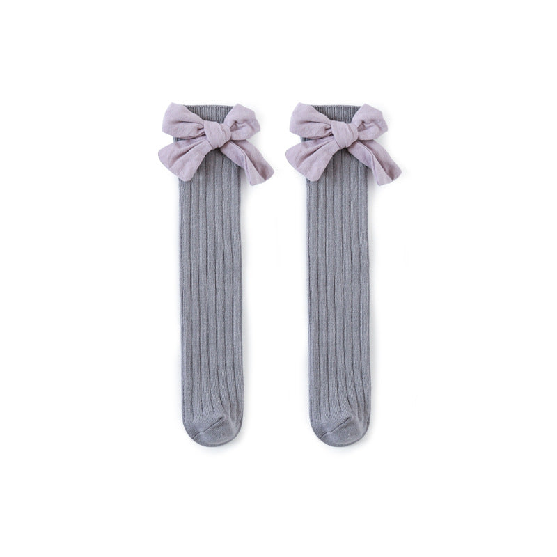 Baby Kid Girls Knee Bowtie Socks - Little Kooma