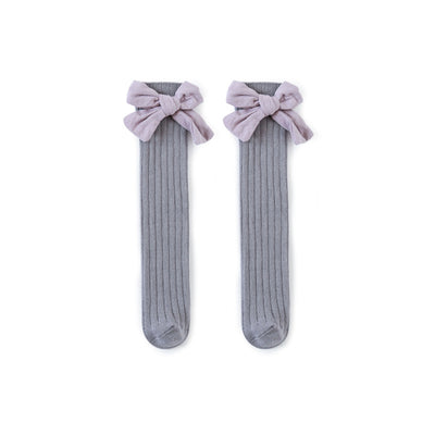 Baby Kid Girls Knee Bowtie Socks - Little Kooma