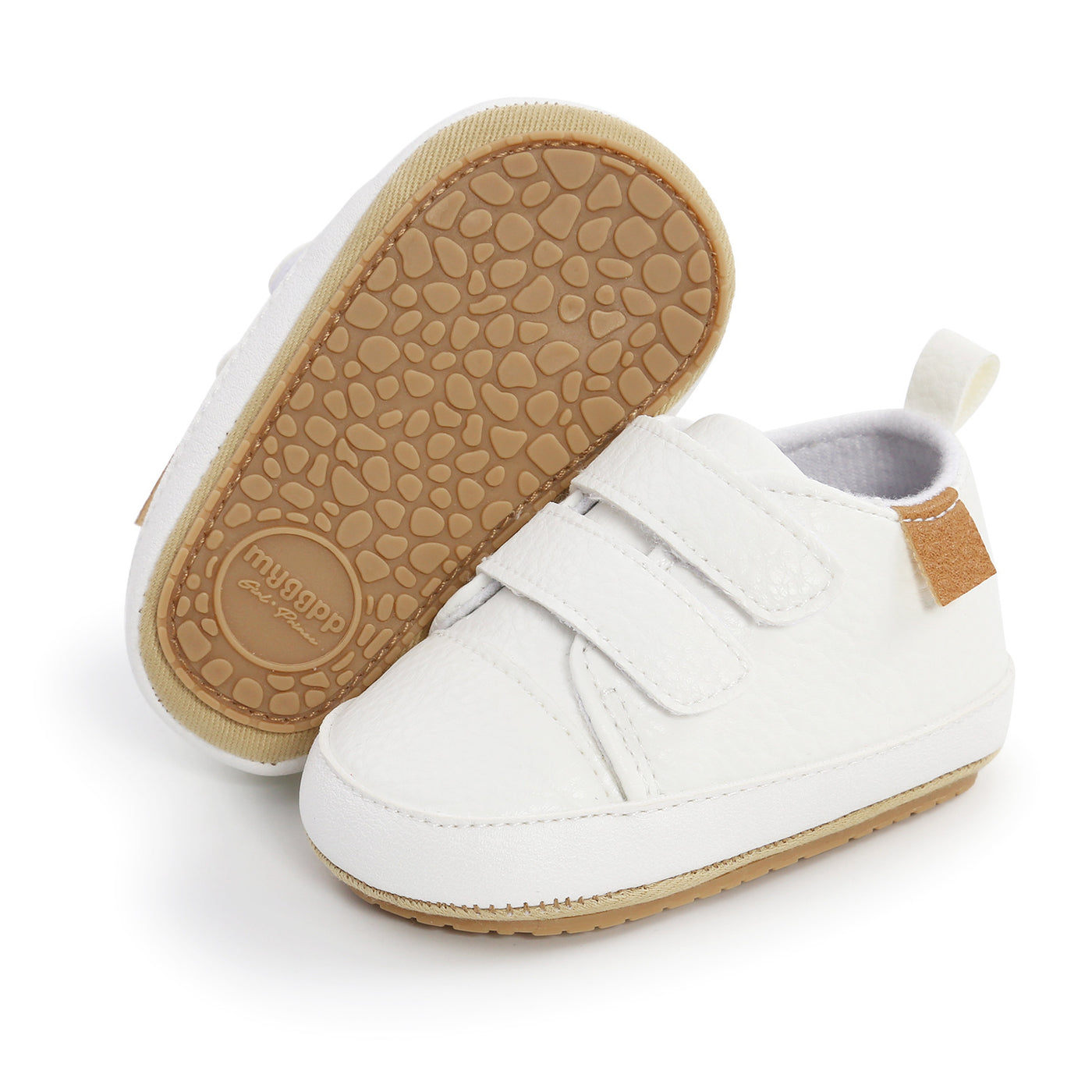 Baby Boy Girl PU Leather Shoes Magic Tape Anti-slip Sneakers - Little Kooma