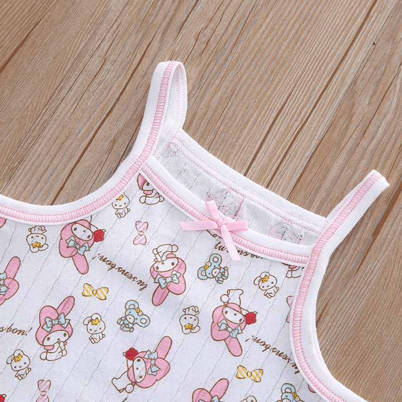 Baby Kid Girls Net Cotton Camisole Vest Bunny 3 Pack - Little Kooma