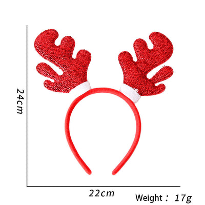 Christmas Holiday Headband Glitter Accessories Christmas Parties Photo Booth (One Size Fits All) - Little Kooma