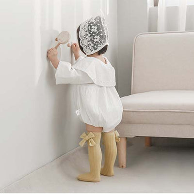 Baby Kid Girls Knee Bowtie Socks - Little Kooma