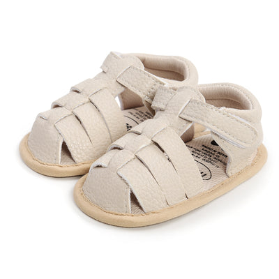 Baby Boy Girl Anti-slip PU Leather Sandals Magic Tape - Little Kooma