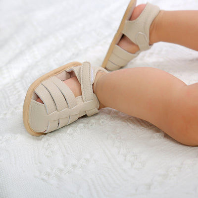 Baby Boy Girl Anti-slip PU Leather Sandals Magic Tape - Little Kooma