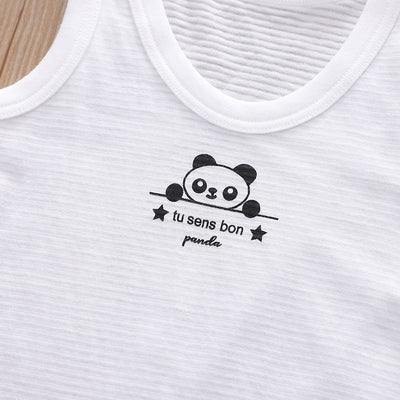 Baby Kid Boys Cotton Vest Panda 3 Pack - Little Kooma