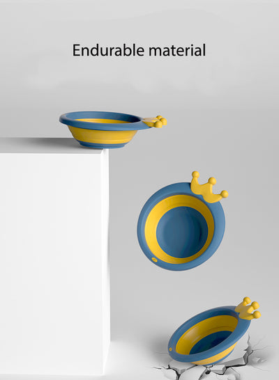 Baby Kids Crown Collapsible Foldable Portable Wash Basin Folding Baby Bath Face Bottom Feet Wash Basin - Little Kooma