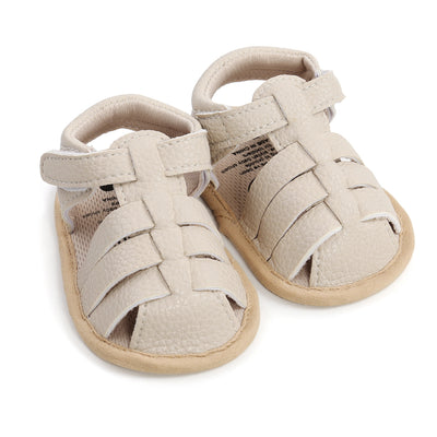 Baby Boy Girl Anti-slip PU Leather Sandals Magic Tape - Little Kooma