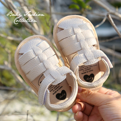 Baby Boy Girl Anti-slip PU Leather Sandals Magic Tape - Little Kooma