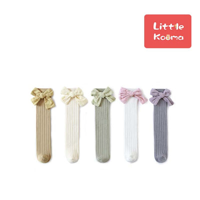 Baby Kid Girls Knee Bowtie Socks - Little Kooma