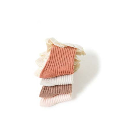 Baby Girl Ruffled Lace Cuffs Long Socks Anti-slip - Little Kooma