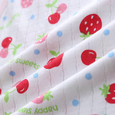 Baby Kid Girls Net Cotton Camisole Vest Cherries 3 Pack - Little Kooma