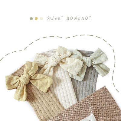 Baby Kid Girls Knee Bowtie Socks - Little Kooma