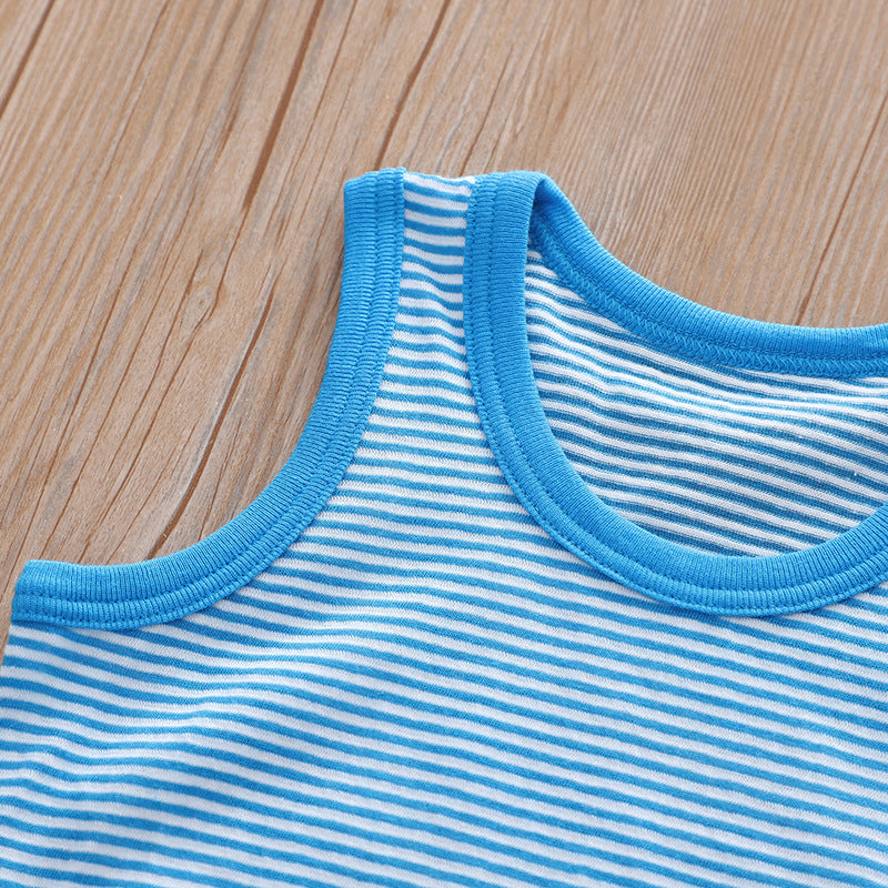 Baby Kid Boys Vest Ocean World 3 Pack - Little Kooma
