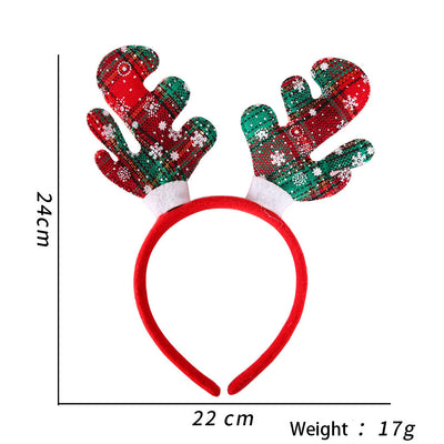 Christmas Holiday Headband Glitter Accessories Christmas Parties Photo Booth (One Size Fits All) - Little Kooma